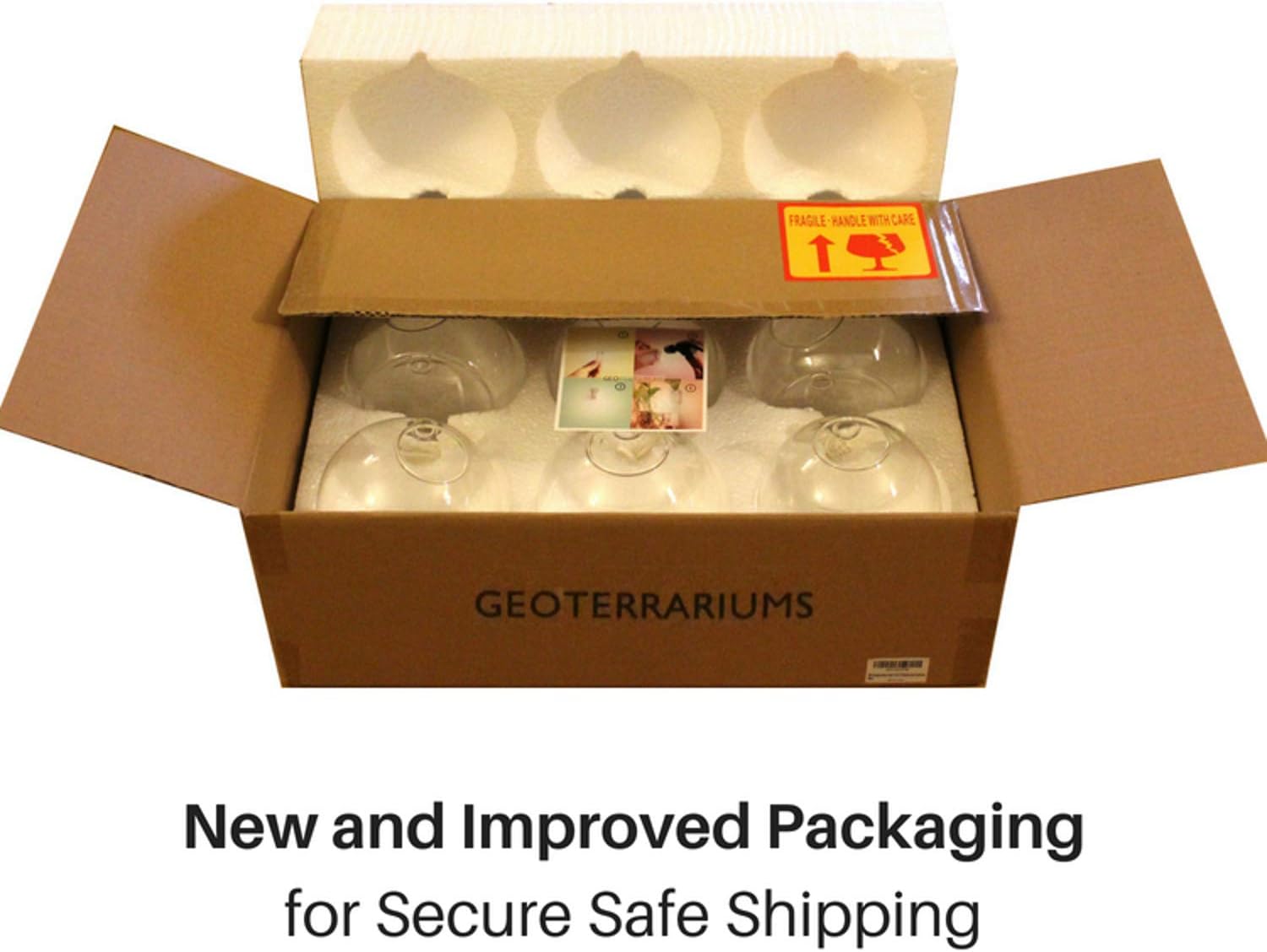 GEOLUX 6-Pack Wall Hanging Planters Glass Terrariums - Round Air Plants Wall Containers Succulents Globe Orbs (4.7 x 4.7 Inches): Pet Supplies