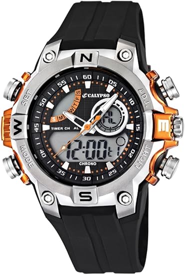 analogue watch with digital display