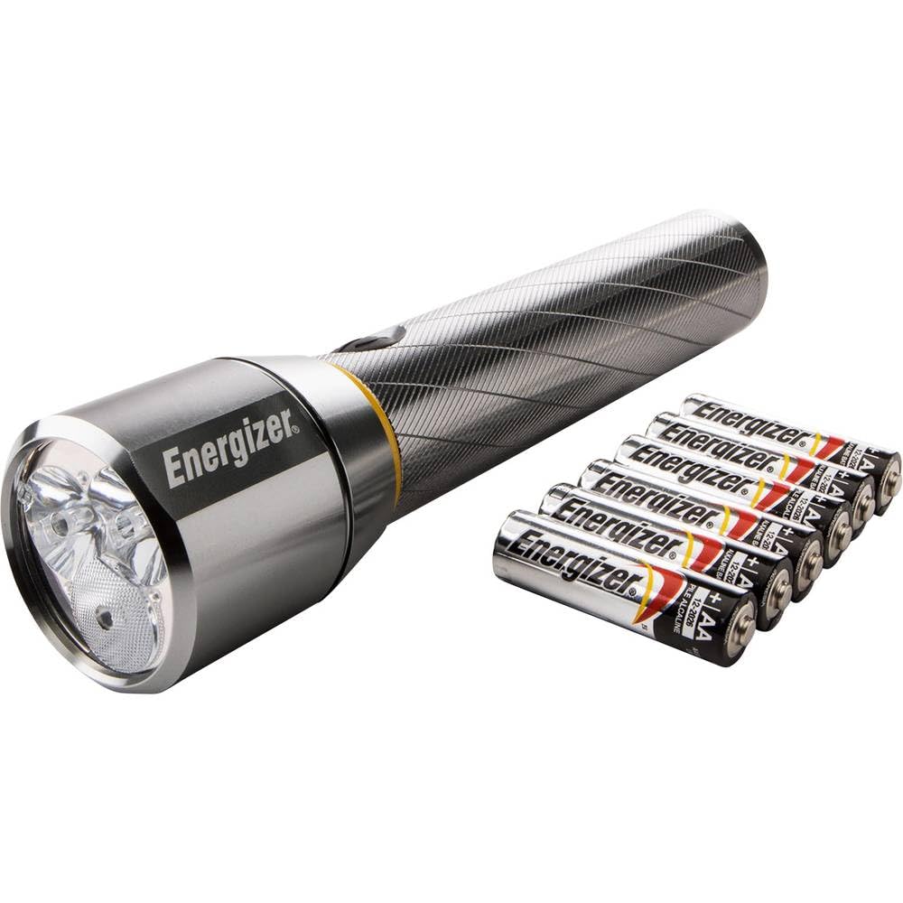 Energizer - Full LED Torch / Flashlight Range - For Emergency, Camping & Hiking (Compact, Headlight, Duo, Metal & Lantern Torches) (Vision HD Torch +6AA Batts)