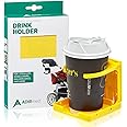 AdirMed Universal Drinking Cup Holder - for Any Kind of Strollers, Walkers, Bicycles, Wheelchairs, Rollator, Cane & Crutch (Yellow)