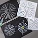 Whaline 6 Pack Mandala Dotting Stencils Mylar Painting Templates for Rock Painting Furniture Cards Canvas Wood, 8/12/ 16 Segment