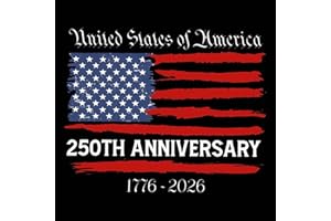 KEDAIKJ 1776-2026 250th Anniversary of The Independence of USA Sticker, American Flag Patriotic Vinyl Sticker, Bumper Decal for Car, Windows, Refrigerator (#Red B, S)