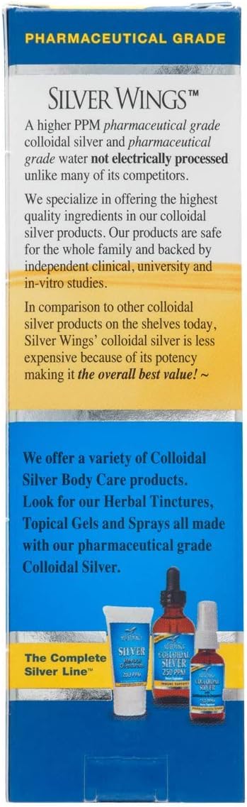 Natural Path Silver Wings Colloidal Silver Mineral Supplement, 250 Ppm, 1 Fluid Ounce: Health & Personal Care
