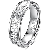 HXNIBATSAR 4mm 6mm Gold Silver Two-Tone Domed Tungsten Wedding Band Ring For Men Women Highly Polish Comfort Fit Size 6-12