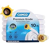Camco TastePURE 10-Ft Water Hose - RV Drinking Water Hose Contains No Lead, No BPA & No Phthalate - Features Diamond-Hatch Re