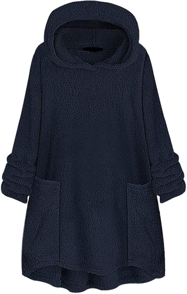 aihihe Womens Sherpa Pullover Plus Size Faux Fur Sweatshirts Hoodies Button Down Oversized Fuzzy Fleece Coats Jackets at  Women’s Clothing store