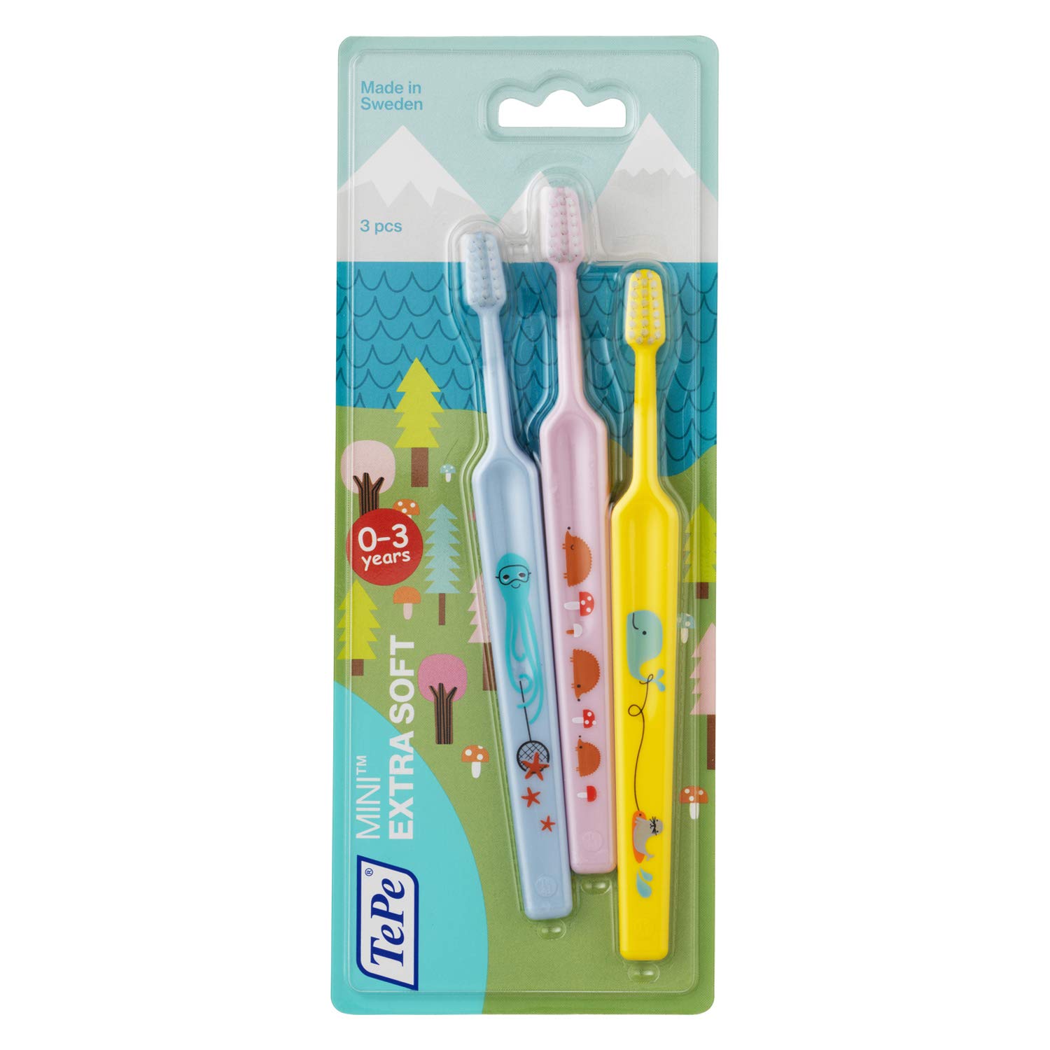 TePe Mini X-soft toothbrush for children from 0 to 3 years of age – Efficient and gentle cleaning for healthy and strong teeth