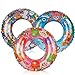 Vanmor Swim Rings Whirl Tube Colorful Pool Float Kids Cartoon Painting Inner Tubes Inflatable Donut Raft Foam Innertube Swimming Toy Set for Kids Gift Summer Beach Pool Party Decorations (3 Pack)