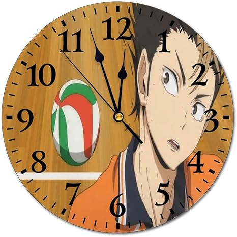 Amazon ハイキュー 漫画のデジタル時計 スタイリッシュな装飾壁時計 丸い 読みやすい家庭 オフィス 学校の時計30 30cm 置き時計 掛け時計 オンライン通販