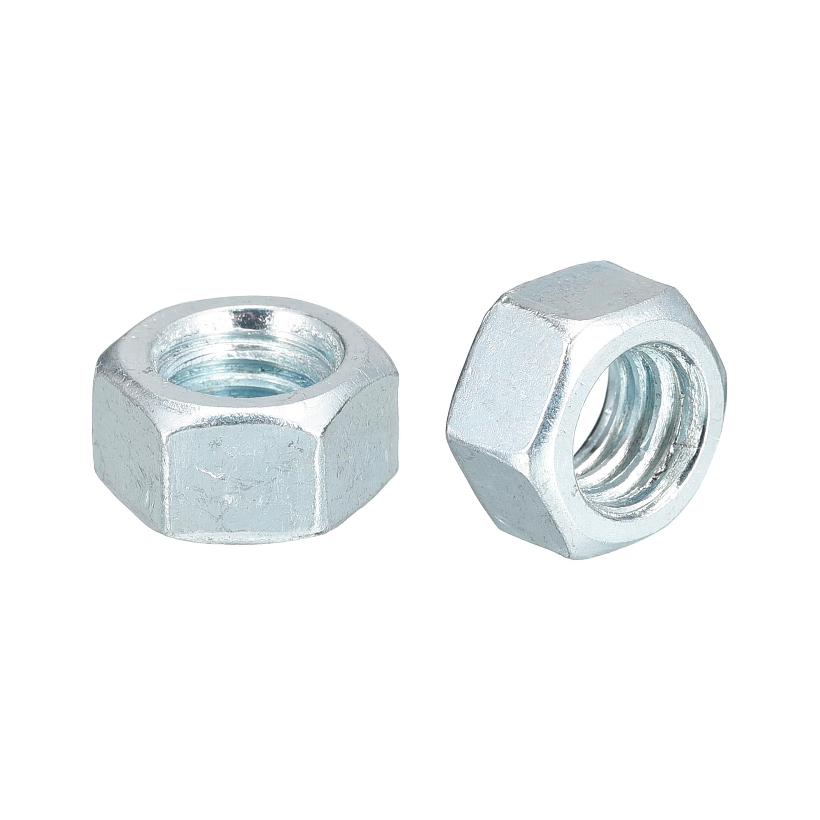 METALLIXITY Hex Nuts (3/8"-16) 50Pcs, Carbon Steel Coarse Thread Zinc Plated Hexagon Nut Hardware - for DIY Home Repair Machinery, Silver