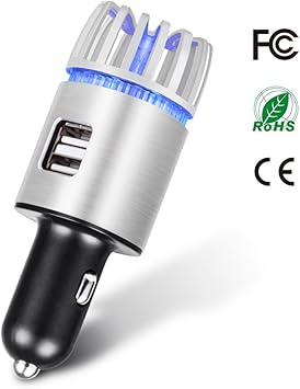 Mookis Lufterfrischer Luftreiniger Car Ionic Air Purifier With Usb Car Charger Remove Odours Suitable For Travel Sickness And Smoking Amazon De Auto