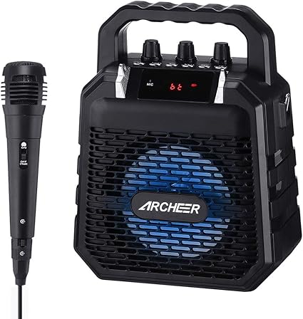 Amazon Com Speaker And Microphone Archeer Portable Karaoke