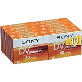 Sony DVC60PRL Mini DV Tape 60min Premium Data Cartridge 10 Packs