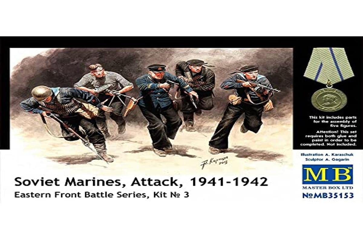 Masterbox 1:35 Scale Soviet Marines, Attack, 1941-1942. Eastern Front Battle Series Figure