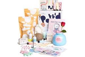 Pott'd Air Dry Clay for Adults Date Night Special Edition. Beginners Home Pottery Kit for Adults. DIY Craft Kit for Adults. Kit Includes: Air-Dry Clay, Tools, Paints, Brushes, Sealant, How-to-Guides