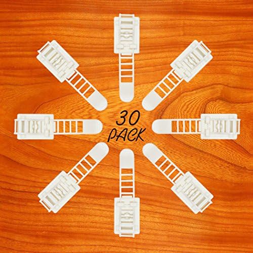 YiwerDer 30Pcs Adjustable Cable Clips, Adhesive Wire Clips, Cable wire Management Holder Clamps with Screw Mount for Home, Car and Office- White
