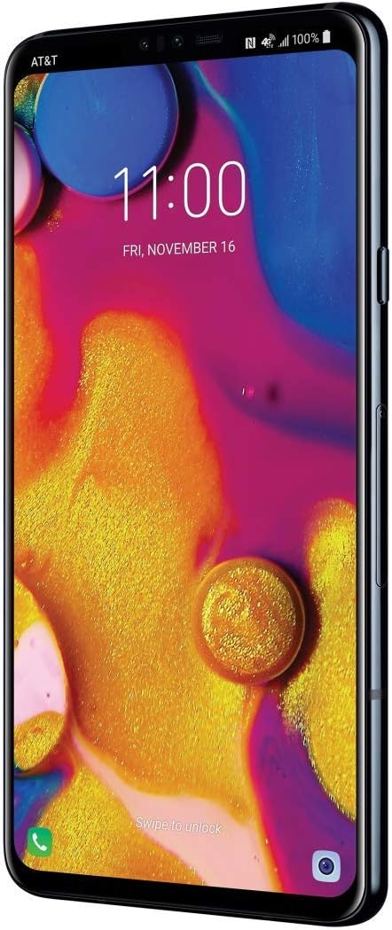 LG V40 ThinQ 64GB GSM Unlocked (AT&T/T-Mobile) 5-Camera Smartphone w/ 6.4" QHD+ Display - Aurora Black (Renewed): Electronics