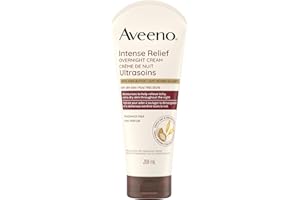 Aveeno Intense Relief Overnight Cream - Shea Butter, Colloidal Oat - Dry Skin Lotion- Fragrance Free, 208 mL