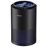 AROEVE Air Purifiers for Bedroom Home, Air Purifier For Smoke Pollen Dander Hair Smell Air Cleaner with Sleep Mode Speed Control For Bedroom Office, MK01- Black(Available for California)