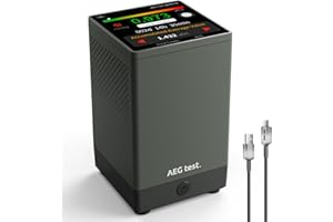 AEGTEST HOUND-2033 Radon Detector for Home, 3.4" Touchscreen, 10-Minute Updates, Audible & Visual Alarms, Portable Rechargeable Design, Long-Term Monitoring, USB Data Export, pCi/L or Bq/m³ – Black