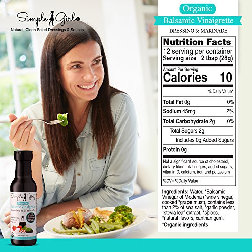 Simple Girl Organic Balsamic Vinaigrette 12 oz SugarFree Salad