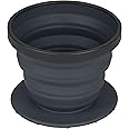 Sea to Summit X-Brew Collapsible Camping Coffee Dripper with Reusable Steel Filter, Charcoal