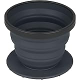 Sea to Summit X-Brew Collapsible Camping Coffee Dripper with Reusable Steel Filter, Charcoal