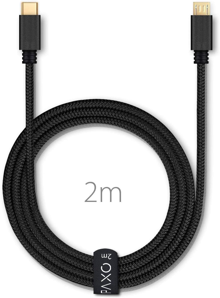 PAXO 2m USB C to Micro USB cable, charges Micro USB devices, charging cable, charging adapter, data cable, USB 2.0 - Image 5