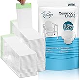 TidyCare Bedside Commode Liners for Portable Toilet Chair Bucket and Bedpan | Value Pack of 96 Disposable Waste Bags for Adults in Medical Care | Universal Fit Portable Toilet Liners