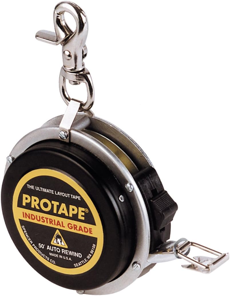 ProTape 3/8" x 50' AutoRewind Tape Measure w/ Nylon Coated Blade 45322