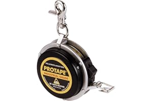 ProTape 3/8" x 50' Auto-Rewind Tape Measure w/Nylon Coated Blade 45622 (950B) 8ths & 8ths by US Tape