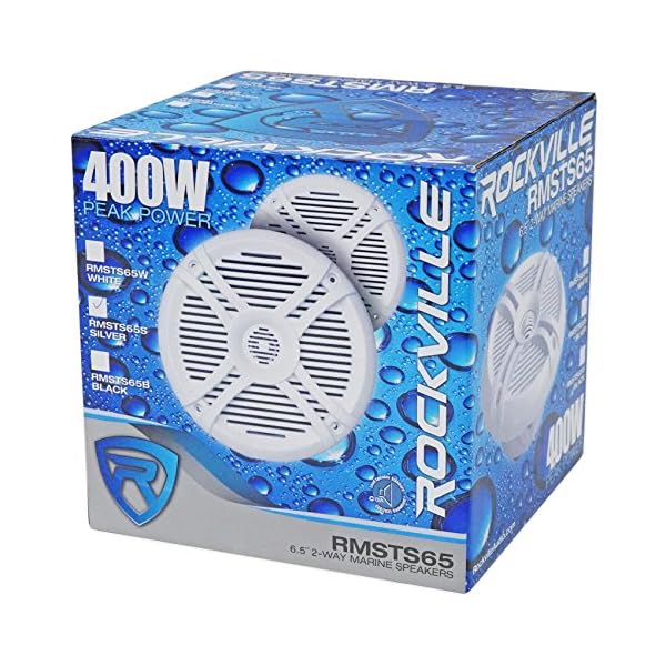 Rockville-Rmsts65s-Pair-65-800W-Waterproof-Marine-Boat-Speakers-2-Way-Silver Rockville-Rmsts65s-Pair-65-800W-Waterproof-Marine-Boat-Speakers-2-Way-Silver