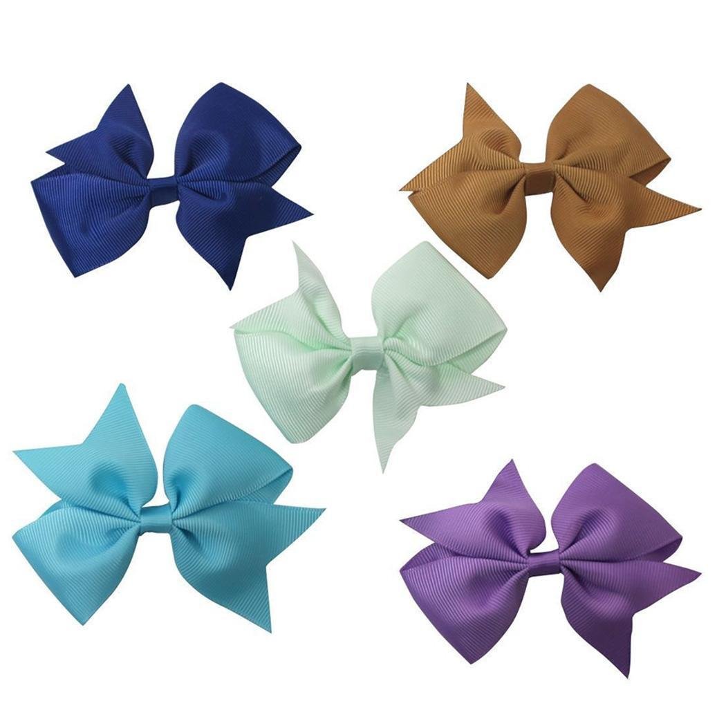 20Pcs 3inch Baby Hair Bows For Girls Grosgrain Boutique bow Clips For Teens Toddlers Kids Children infants