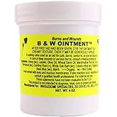 Konvalia Naturals B&W Ointment - Burn and Wound Ointment - Amish Made Burn Salve - 100% Natural Burn Cream (New Label) - 4 oz