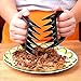 Bcurb Pulled Pork Shredder Claws - BBQ Meat Handler Forks - Salad Fork 2 Piece Set (Black)