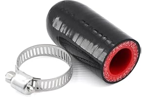 TAUKEALUGS 5/8 inch(16mm) Silicone Coolant Bypass Plug Cap High Temperature 4-ply Reinforced With Clamp 2-inch Length,For Turbo Bypass Valve/Vacuum/Throttle Water Pump