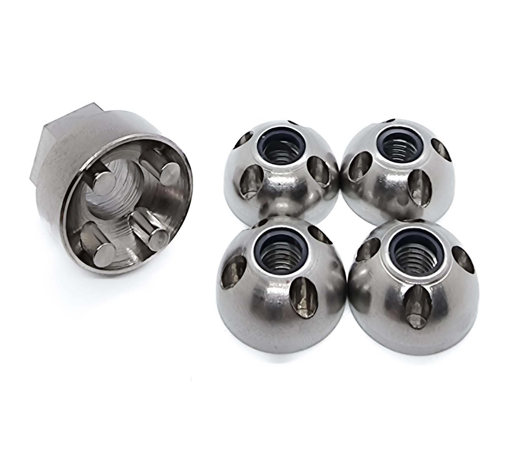 OG Secure | M8 (8mm) NYLOC Anti-Theft Security Nut Set - 304 Stainless Steel | Tamper Proof Reusable Shear Nuts | For Roof Tent, Winch, Light Bar, E-Bike | For 8mm Thead/Bolts