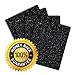 MiPremium Glitter Black Heat Transfer Vinyl HTV, Glitter Iron On Vinyl (Pack of 4 Sheets), for T Shirts Sports Clothing Other Garments & Fabrics, Easy to Cut Press & Apply Black Glitter Vinyl (Black)