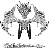 furlinkhm Kids Dinosaur Costume Dress Up Wings Dragon Tail Mask Set Halloween for Children Birthday Party Favors Gifts