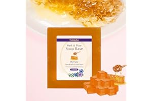 TinMeZor Honey Soap Base Gift Set Vegan, Soap Making Supplies,DIY Handmade Natural,Organic Melt and Pour Soap Base for Soap M