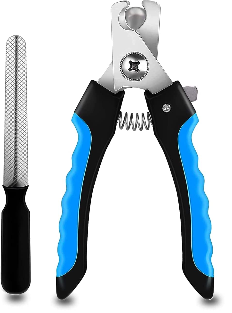 AR Emporium Pet Nail Clipper, Nail Cutter, File, For Small Pets, Cats, Dogs, Rabbits, Birds (Blue Nail Clipper + Nail File)