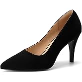 BUEUPU Women's Closed Toe Heels Dress Pointed Toe Pump Shoes