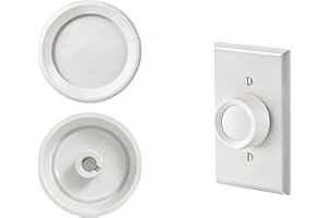 2 PCS RK-WH Rotary Dimmer Knob Replacement for Rotary Dimmer Switch,Fan Control,White（No Back Panel）