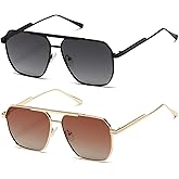 kimorn Polarized Sunglasses Womens Men Retro Oversized Square Vintage Shades Classic Large Metal Sun Glasses K1221