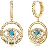 MYEARS Women Earrings Gold Huggie Hoop Dangle Drop 14K Gold Plated Small Simple Hypoallergenic Everyday Jewelry