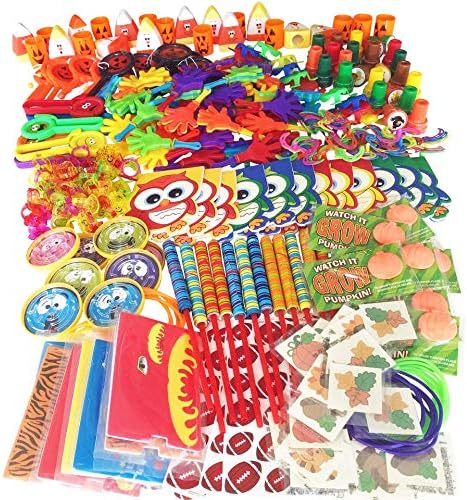 368-Piece Fall Festival Carnival Prizes Small Bulk Toy Assortment For School And Church Kids, Harvest Fest, Goody Bags, and Party Favors