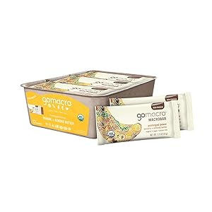 GoMacro MacroBar Organic Vegan Protein Bars - Banana + Almond Butter (2.3 Ounce Bars, 12 Count)