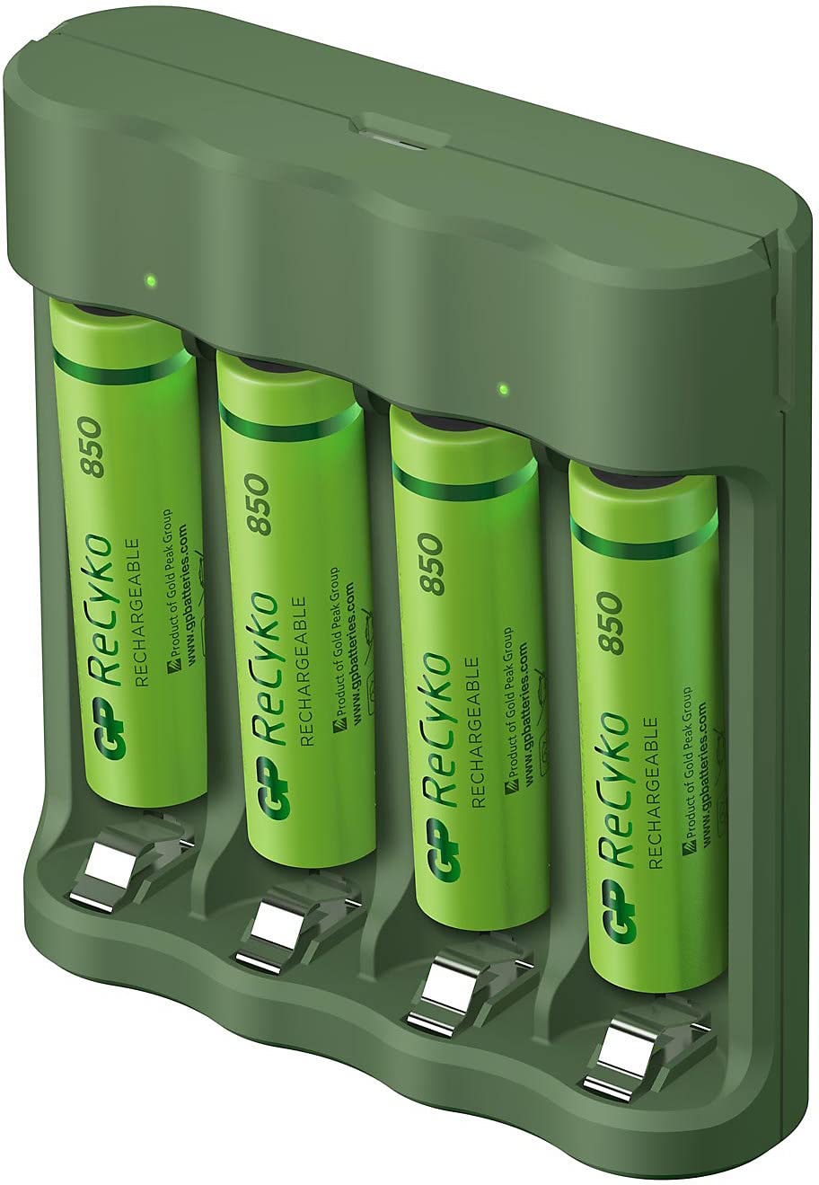 GP Battery Charger, 1.2V, 1A, Green, TUV Certified, 53g, 15.9 x 10.2 x 3.2cm