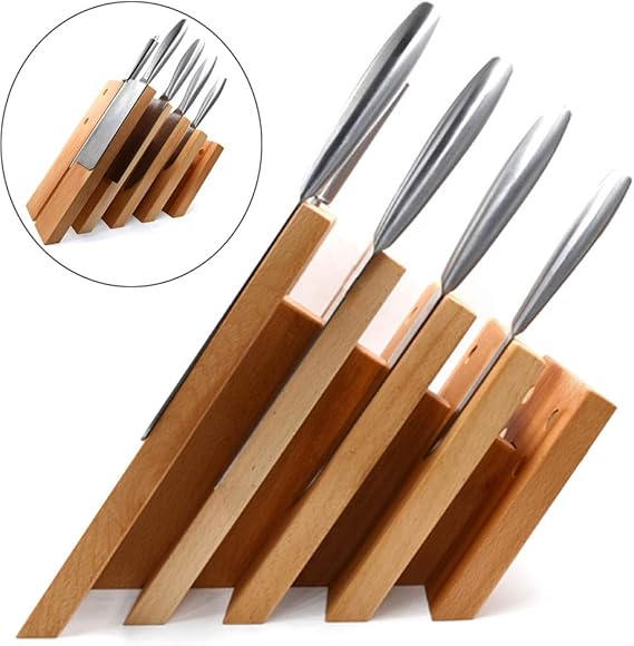 Amazon.de: Magnetischer Messerblock aus Holz für 10 Messer