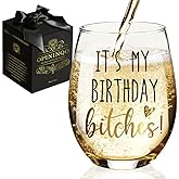 Opininqo 21st Birthday Gifts for Her, It's My Birthday Wine Glass Cheers to 21 Years, Happy 21 Years Old Bday Gift for Women, Best Friends, Female Daughter, Sister, Girlfriend, Coworker, Bestie